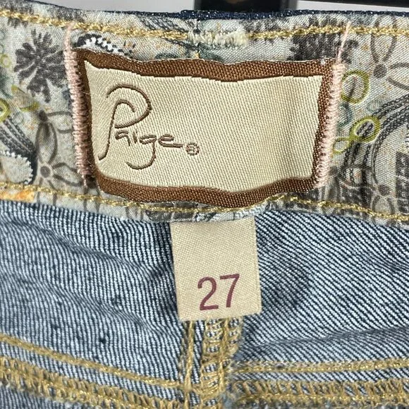 Paige Jeans Womens 27 blue denim peg skinny preppy casual designer classic - Picture 4 of 10